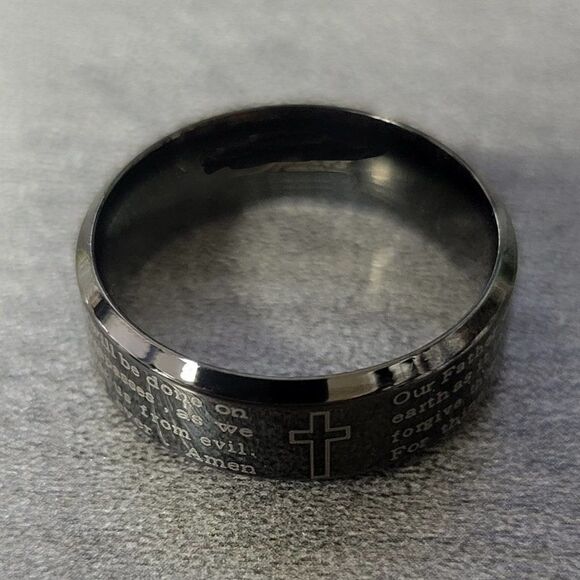 Christian Cross and Lord's Prayer Ring - Picture 4 of 4